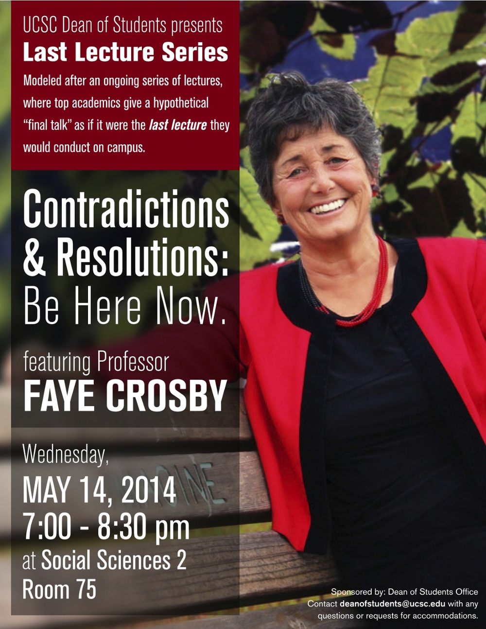Faye Crosby Last Lecture Flyer